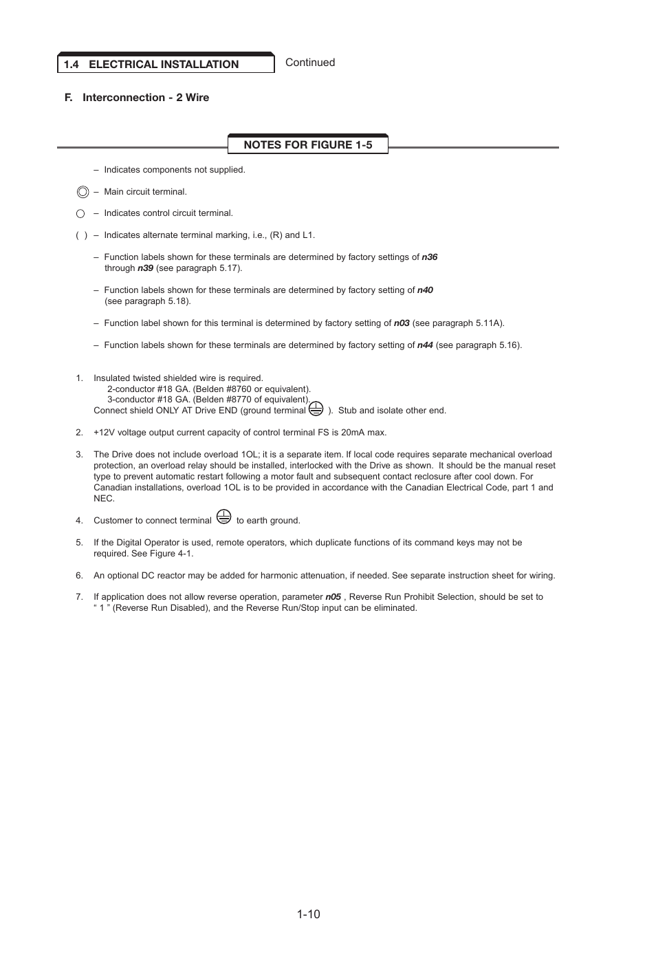 Yaskawa J7 Drive User Manual | Page 22 / 96