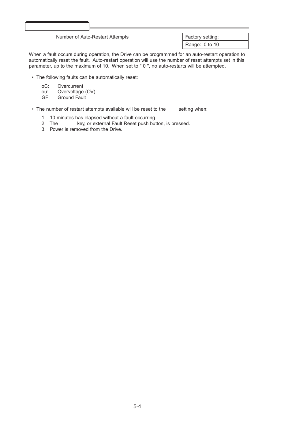4 auto-restart, Auto-restart -4 | Yaskawa J7 Drive User Manual | Page 39 / 96