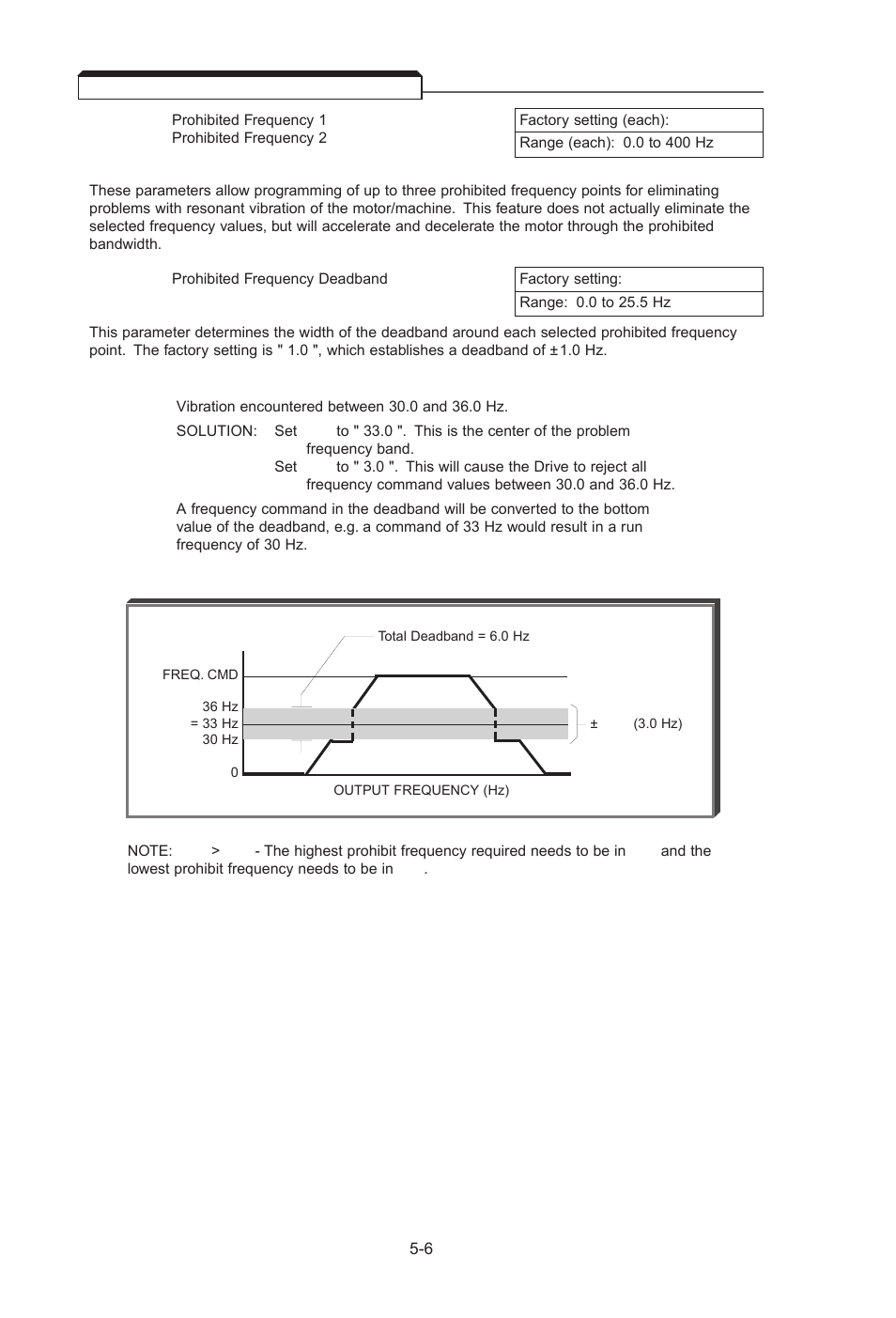 6 critical frequency rejection, Critical frequency rejection -6 | Yaskawa J7 Drive User Manual | Page 41 / 96