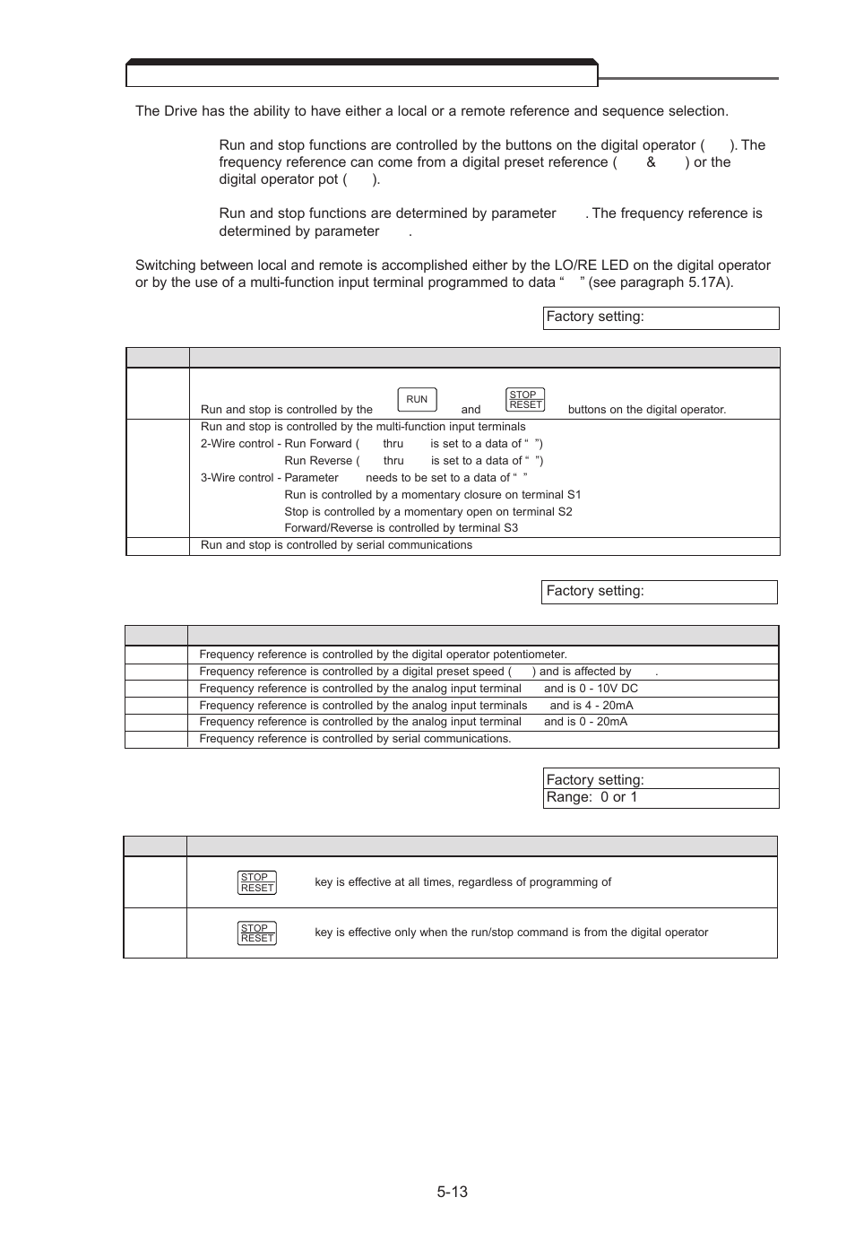 13 local/remote reference and sequence selection, Local/remote reference and sequence selection -13 | Yaskawa J7 Drive User Manual | Page 48 / 96