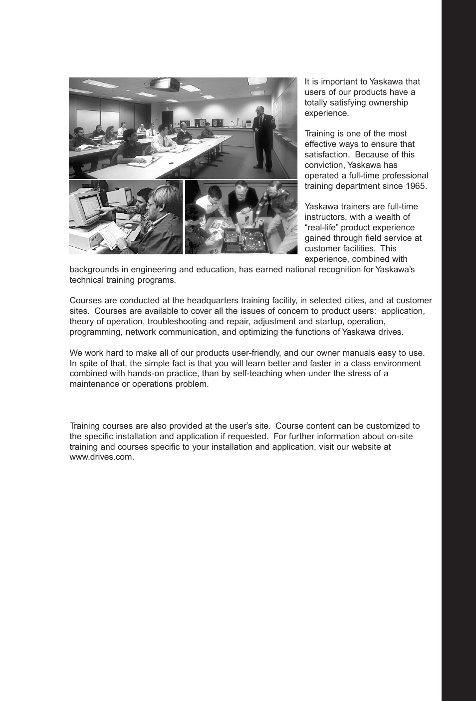 Product training pr oduct t raining | Yaskawa J7 Drive User Manual | Page 95 / 96