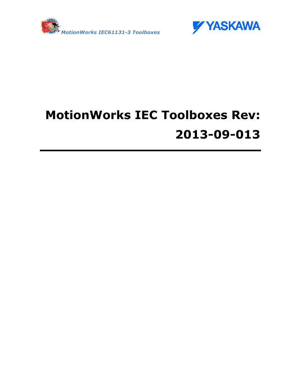 Yaskawa MotionWorks IEC Toolboxes User Manual | 592 pages
