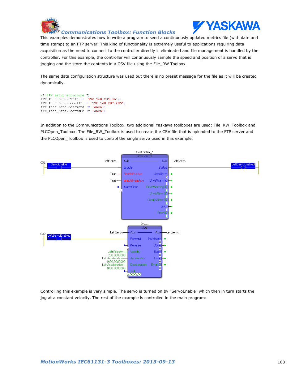 Yaskawa MotionWorks IEC Toolboxes User Manual | Page 196 / 592