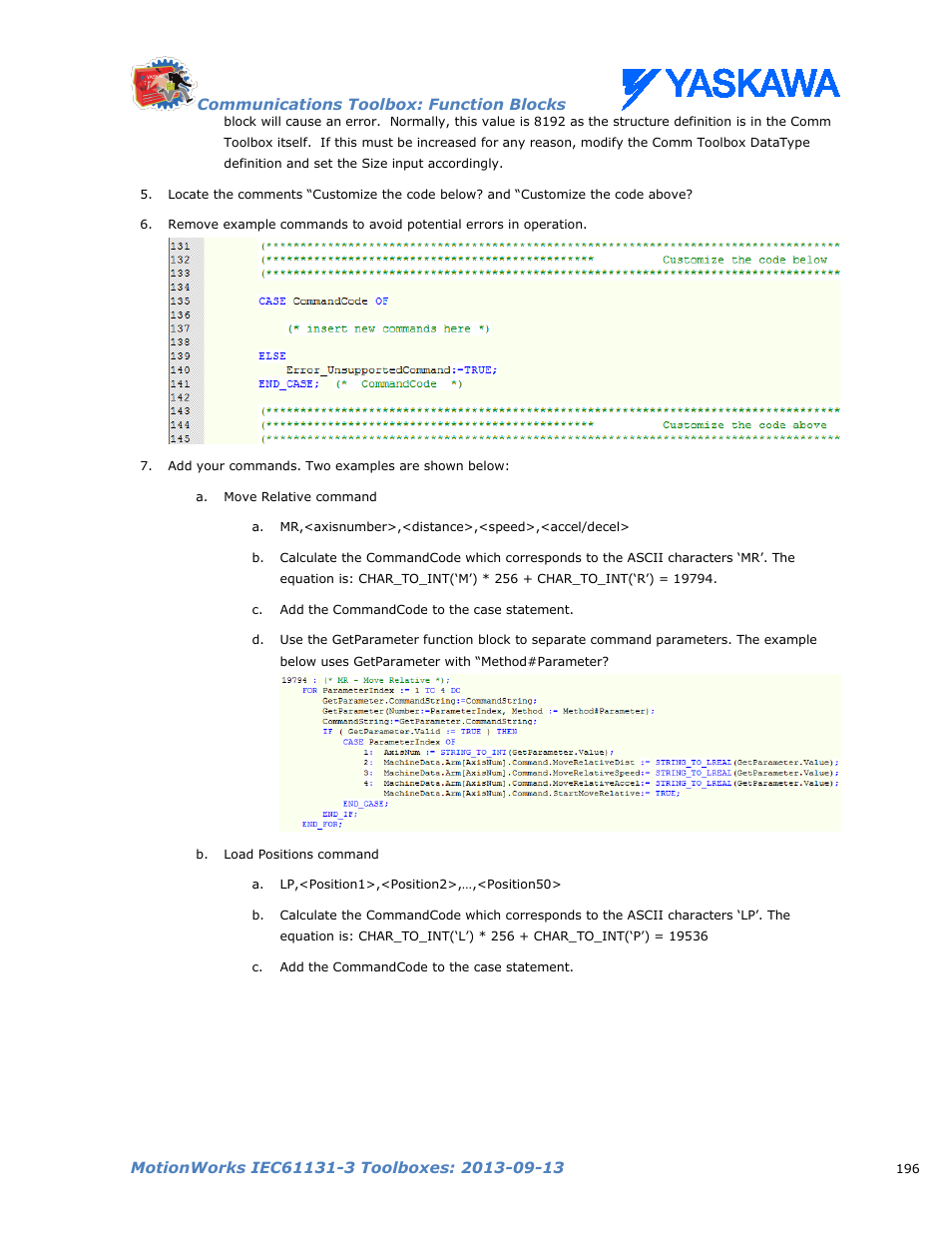 Yaskawa MotionWorks IEC Toolboxes User Manual | Page 209 / 592
