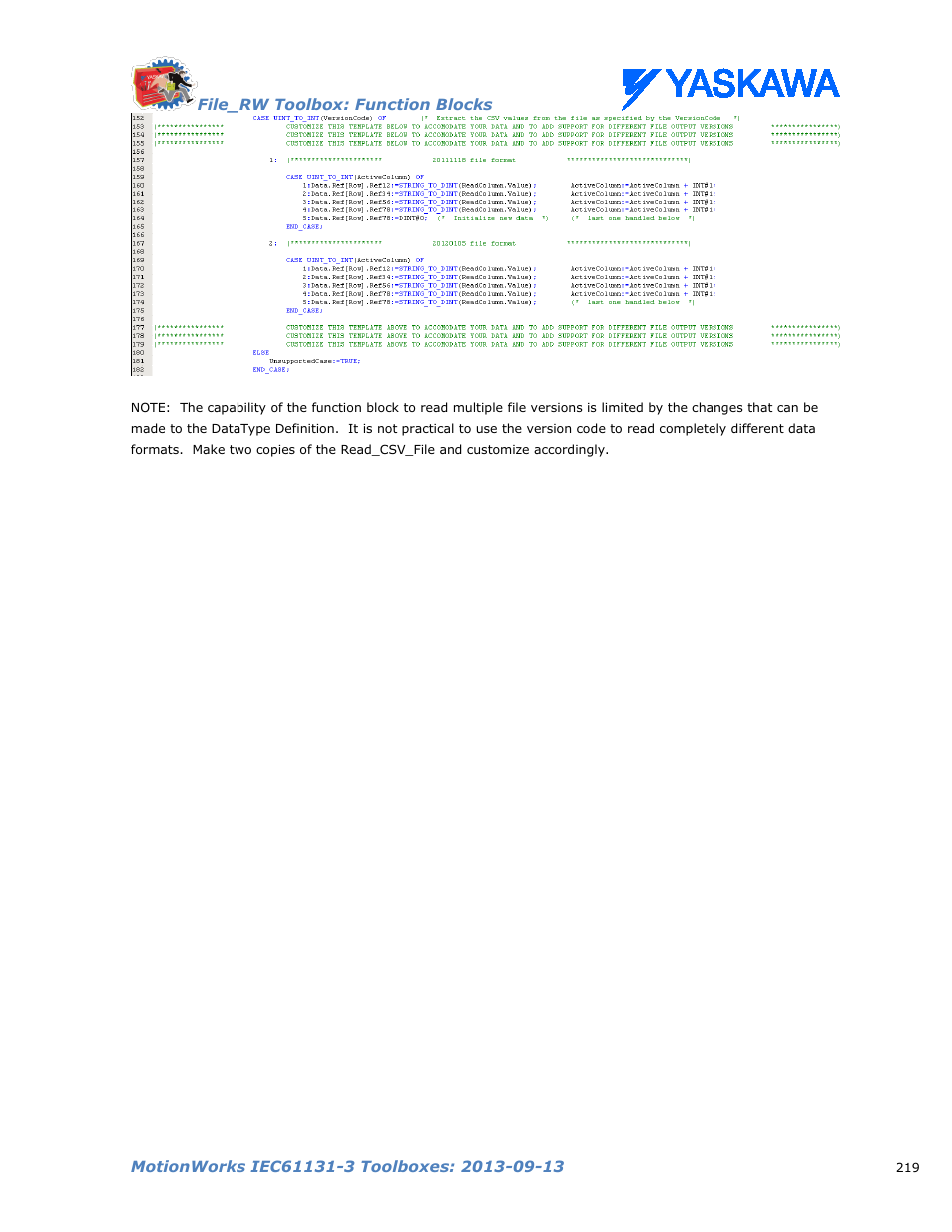Yaskawa MotionWorks IEC Toolboxes User Manual | Page 232 / 592