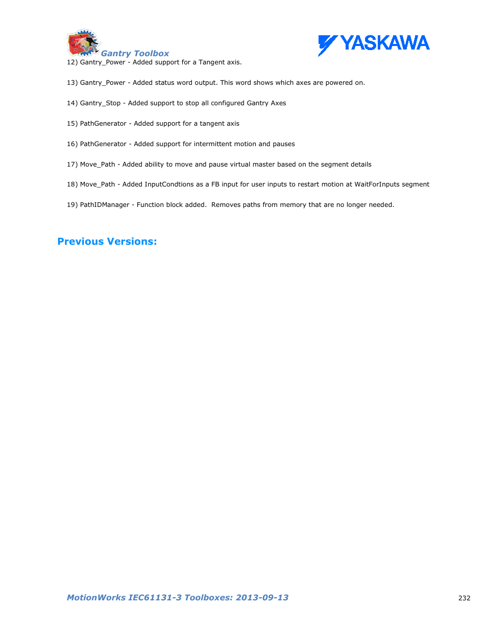 Previous versions | Yaskawa MotionWorks IEC Toolboxes User Manual | Page 245 / 592