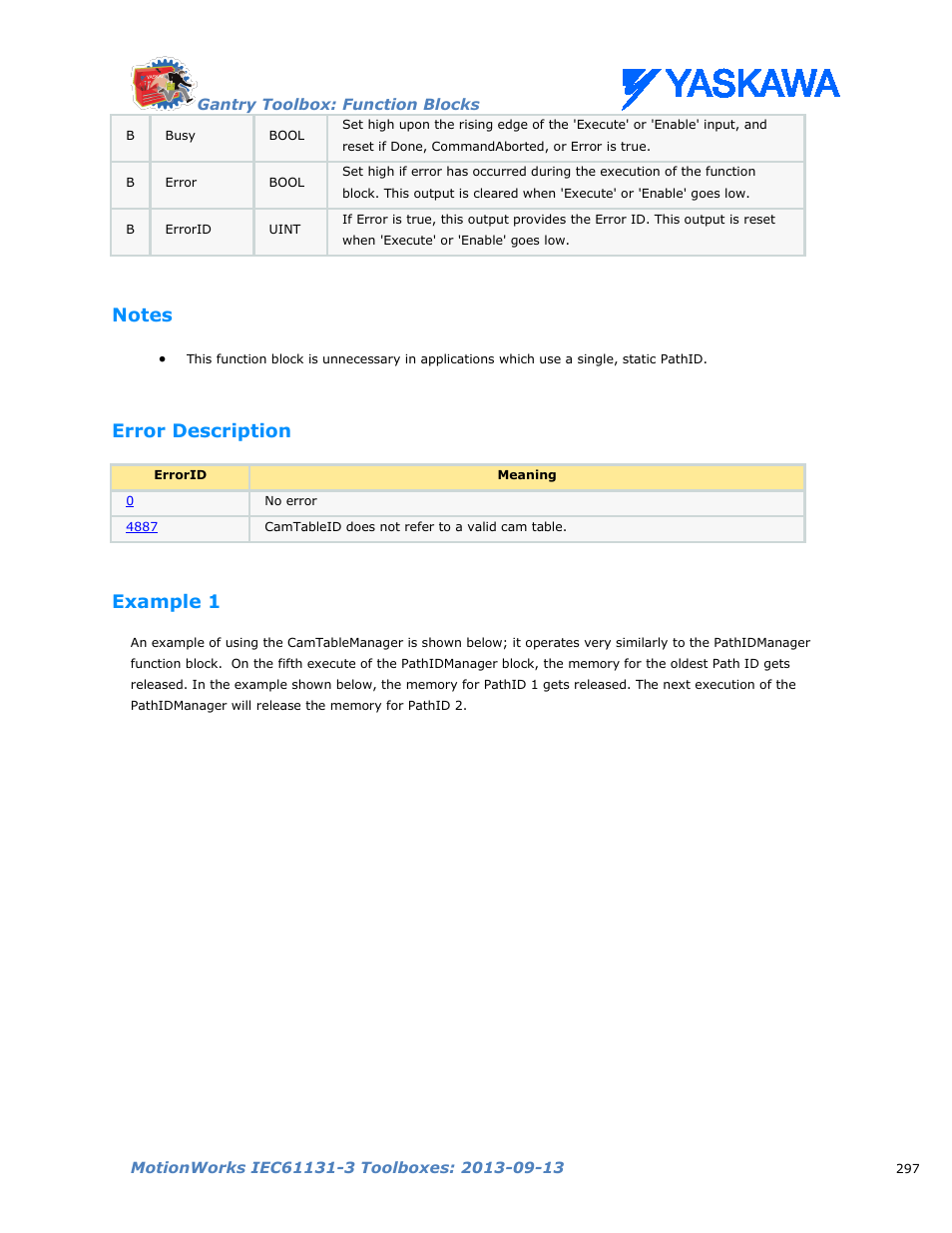 Notes, Error description, Example 1 | Yaskawa MotionWorks IEC Toolboxes User Manual | Page 310 / 592
