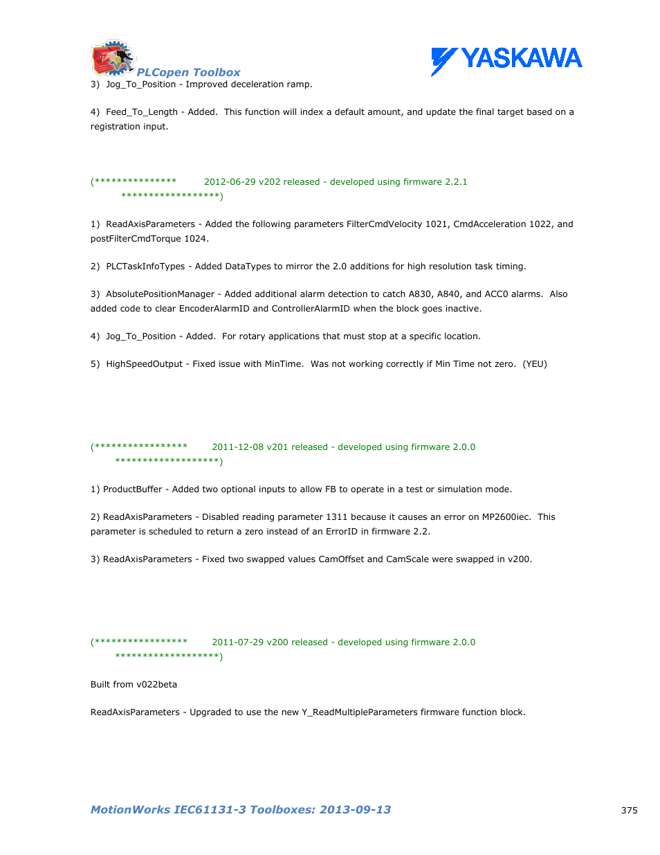 Yaskawa MotionWorks IEC Toolboxes User Manual | Page 388 / 592