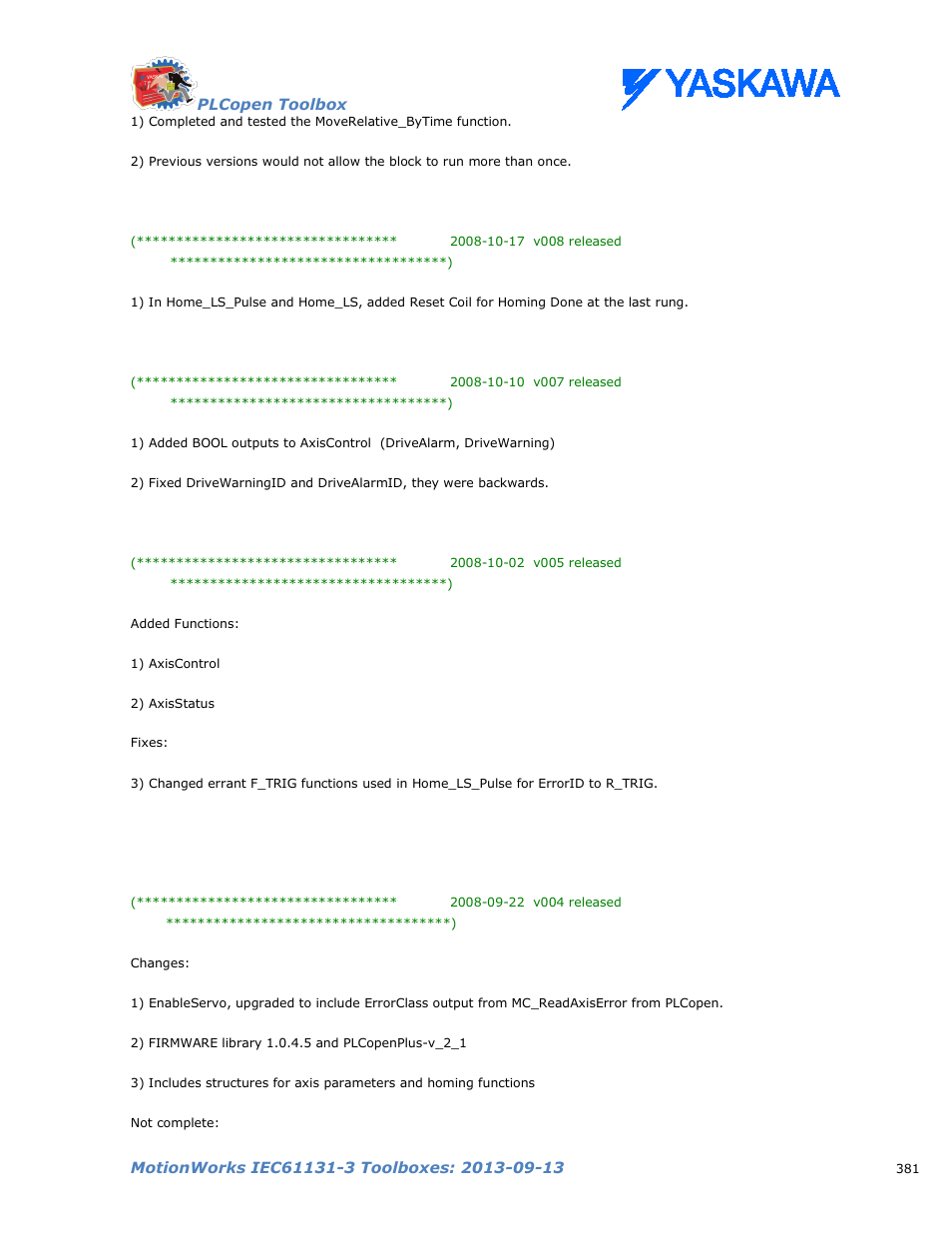 Yaskawa MotionWorks IEC Toolboxes User Manual | Page 394 / 592