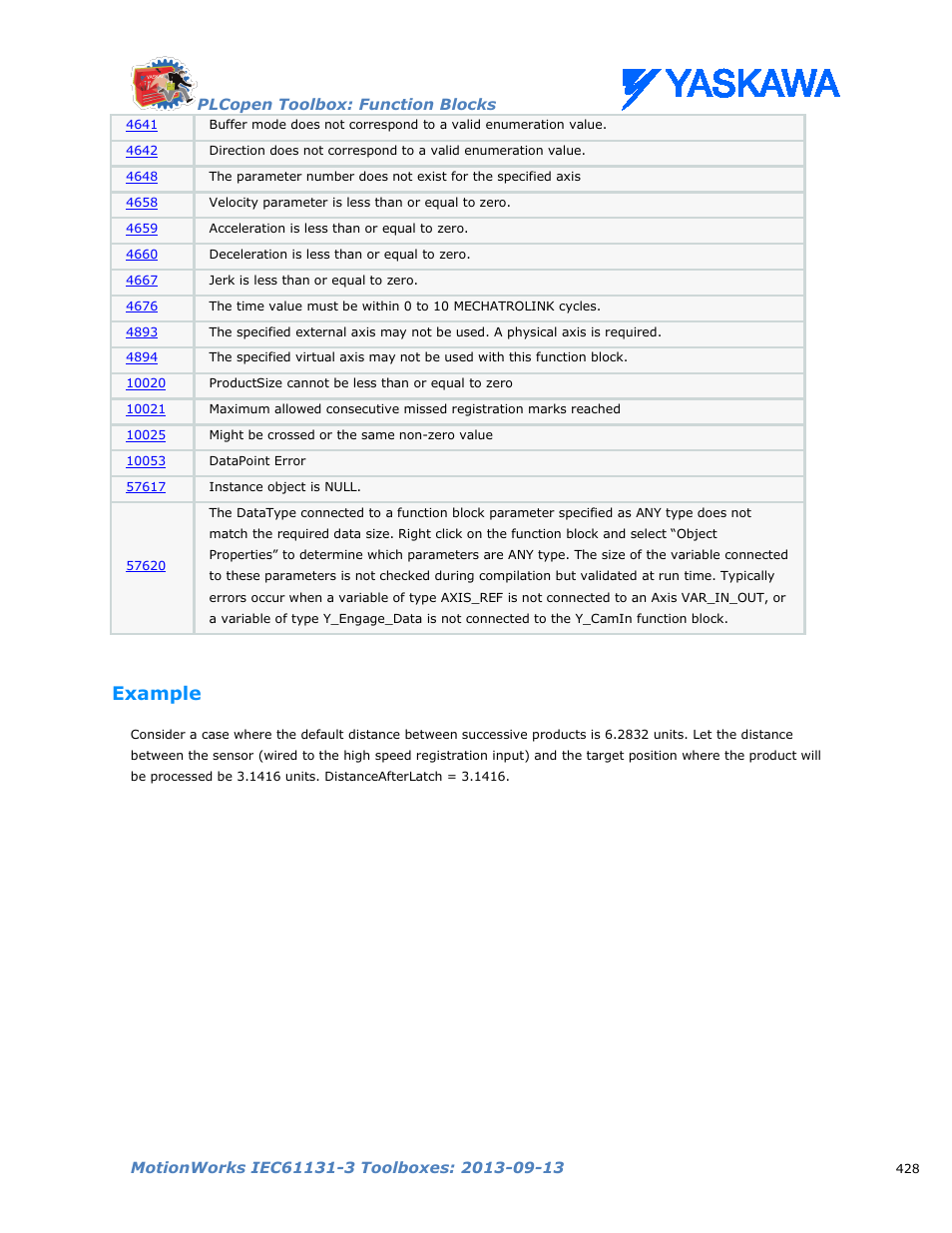 Example | Yaskawa MotionWorks IEC Toolboxes User Manual | Page 441 / 592