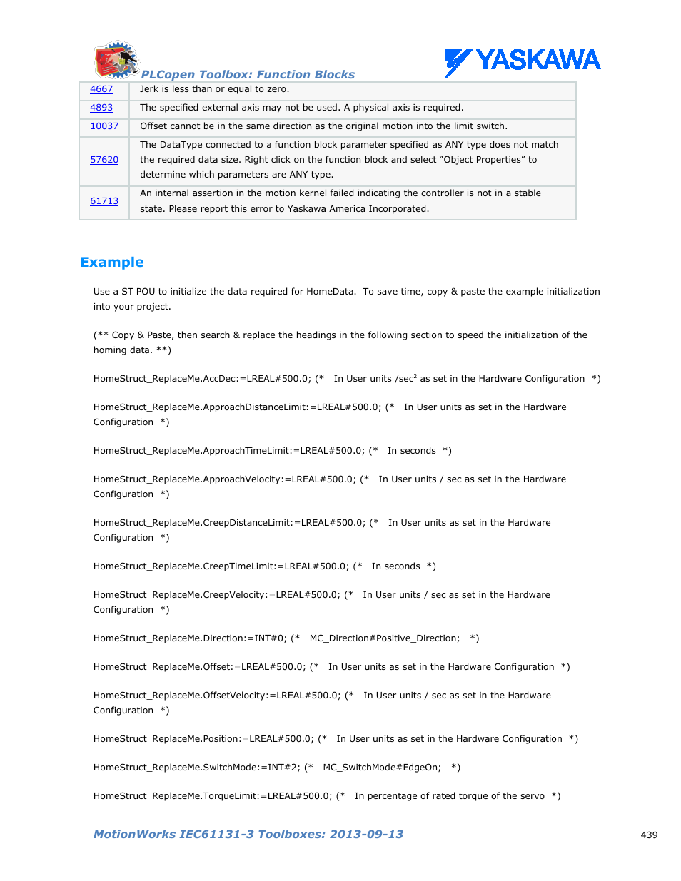 Example | Yaskawa MotionWorks IEC Toolboxes User Manual | Page 452 / 592
