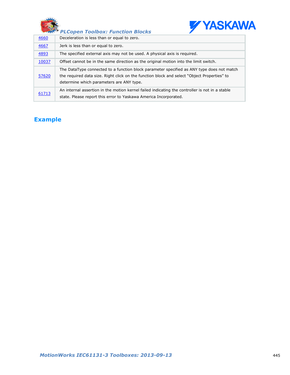 Example | Yaskawa MotionWorks IEC Toolboxes User Manual | Page 458 / 592