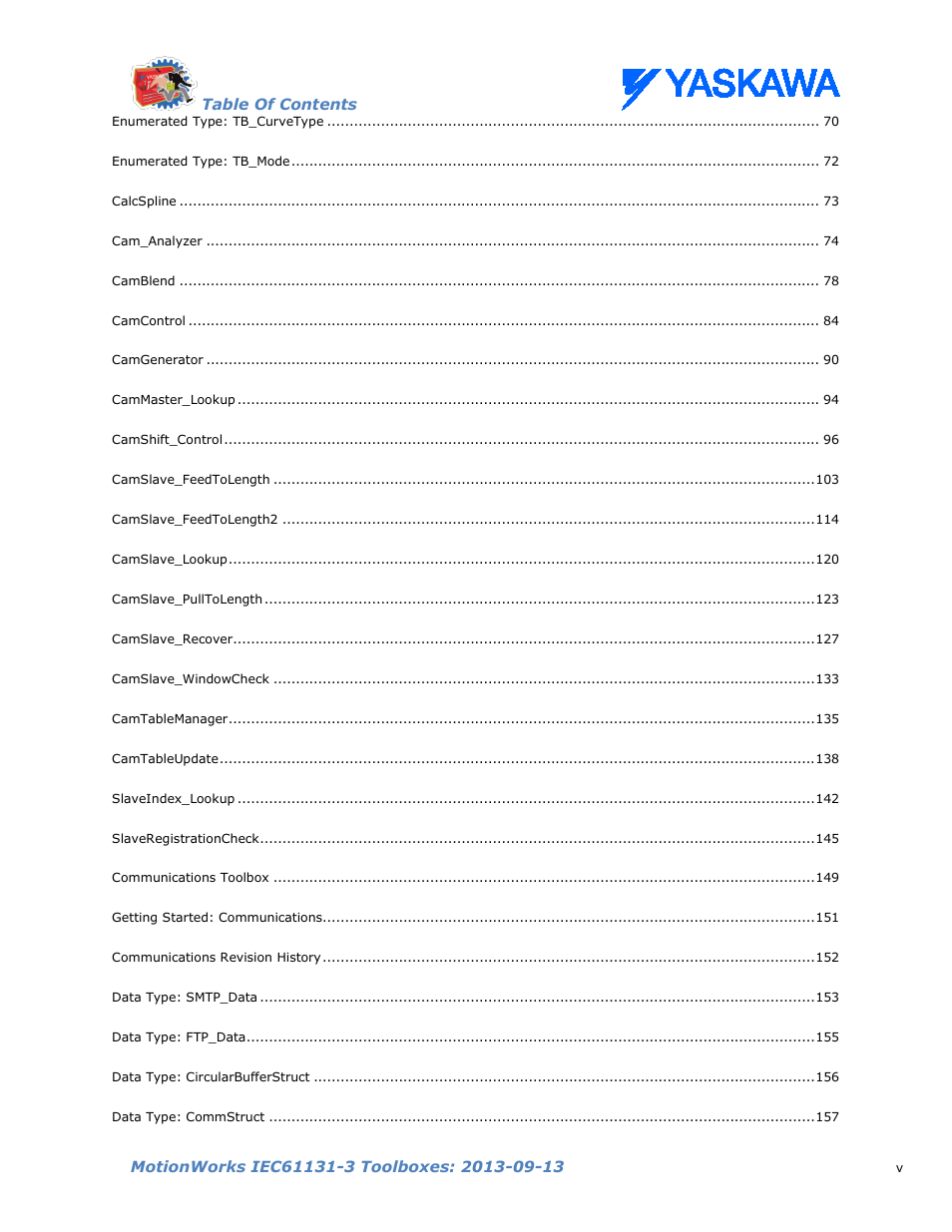 Yaskawa MotionWorks IEC Toolboxes User Manual | Page 5 / 592