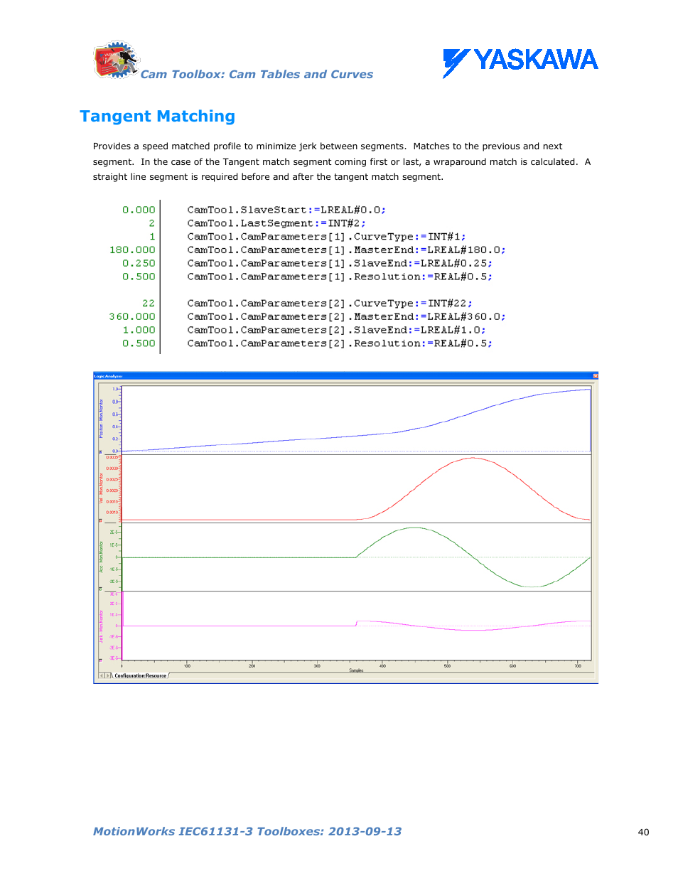 Tangent matching | Yaskawa MotionWorks IEC Toolboxes User Manual | Page 53 / 592