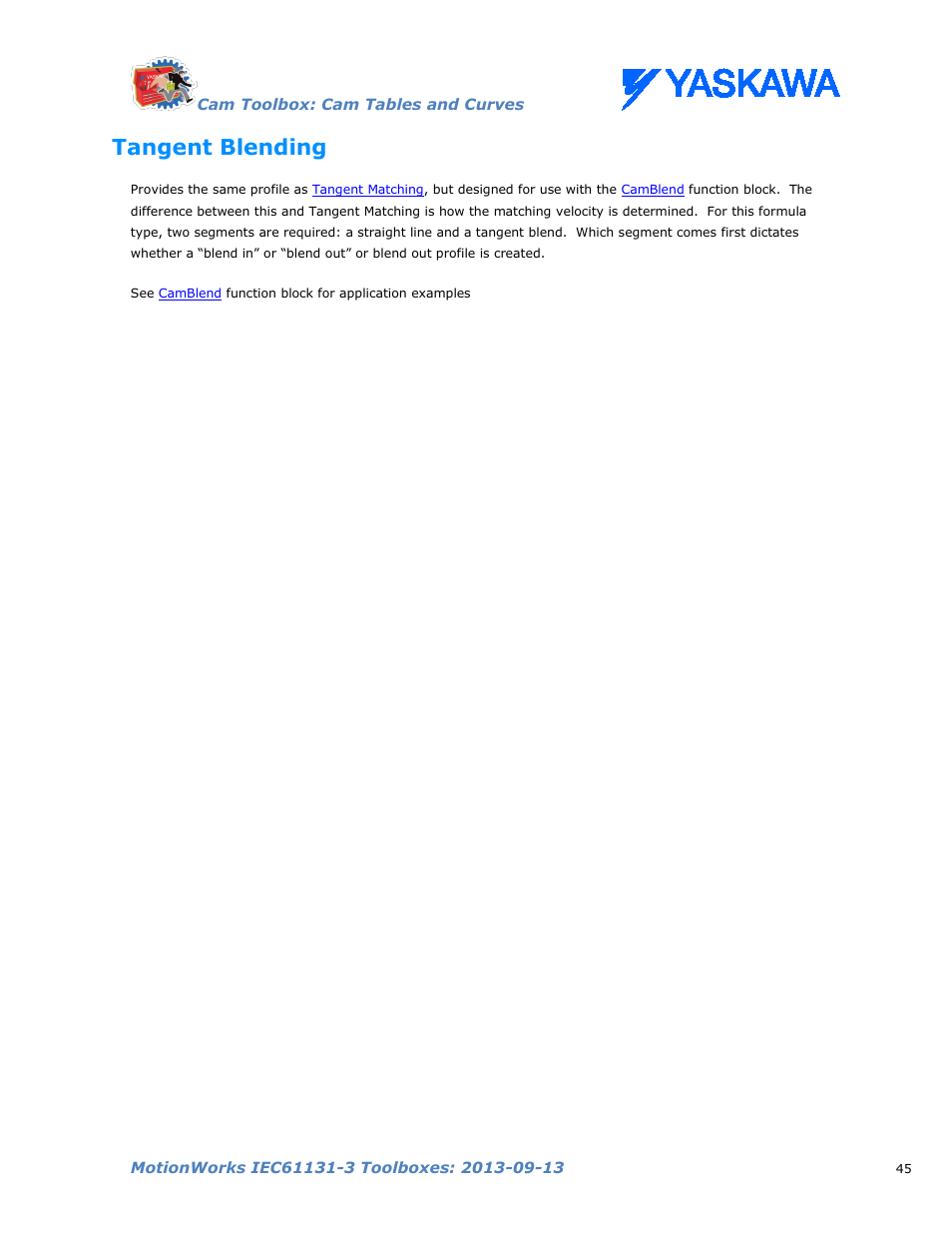 Tangent blending | Yaskawa MotionWorks IEC Toolboxes User Manual | Page 58 / 592