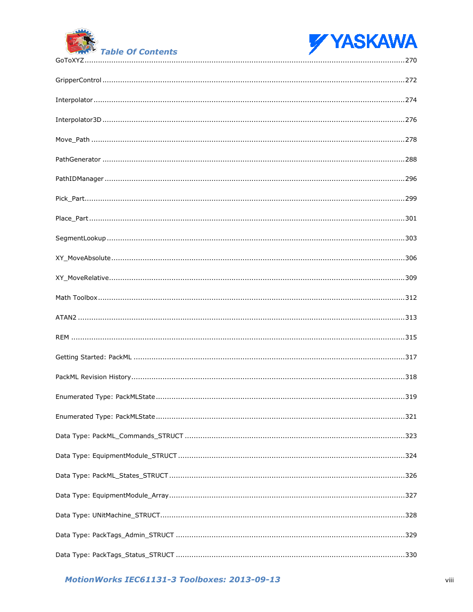 Yaskawa MotionWorks IEC Toolboxes User Manual | Page 8 / 592