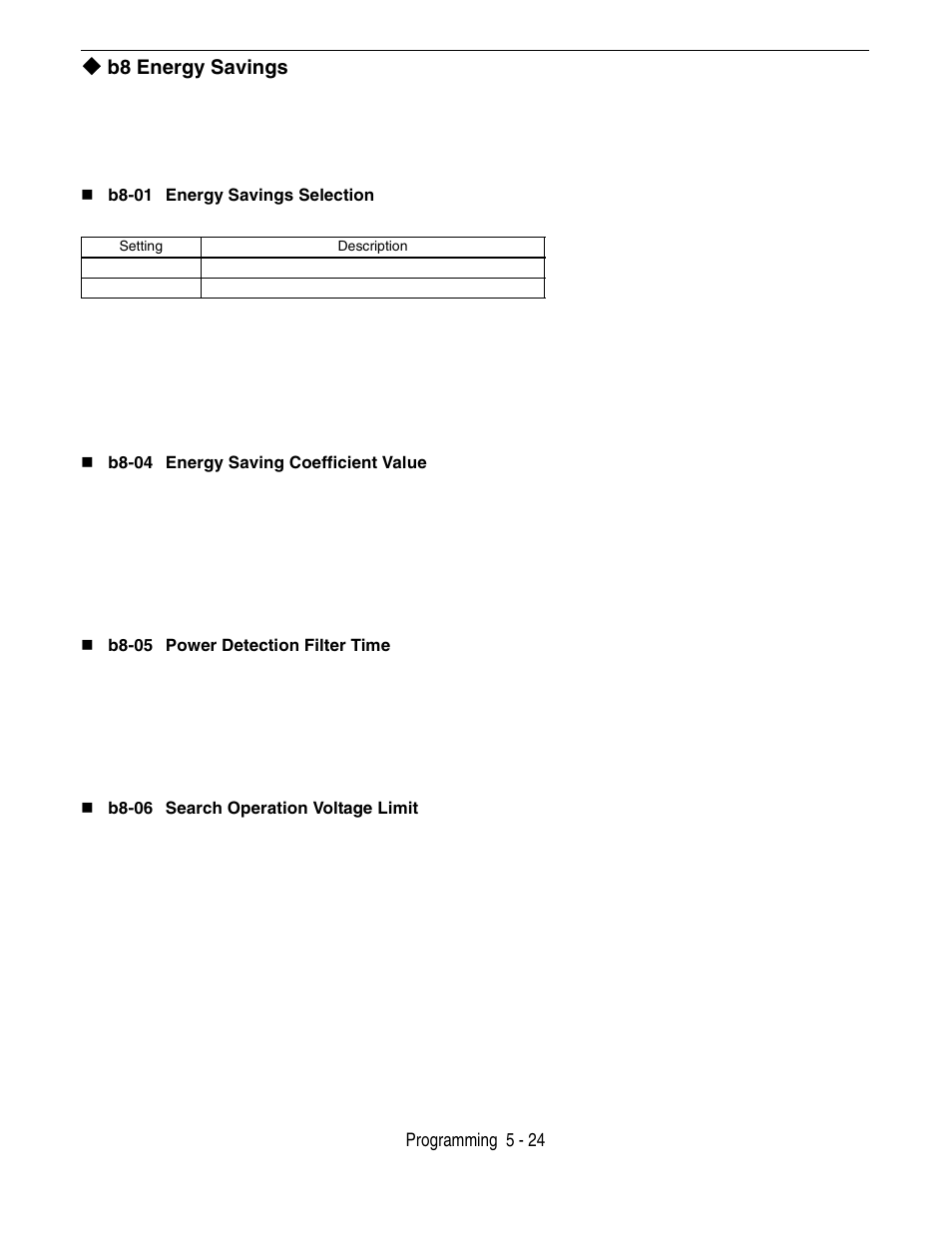 B8 energy savings, B8 energy savings -24 | Yaskawa P7 Drive User Manual User Manual | Page 108 / 252