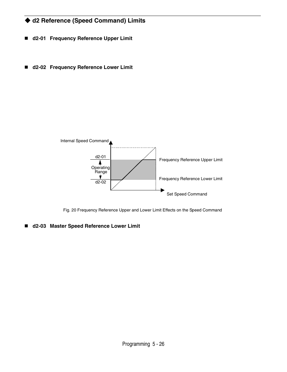D2 reference (speed command) limits, D2 reference (speed command) limits -26 | Yaskawa P7 Drive User Manual User Manual | Page 110 / 252