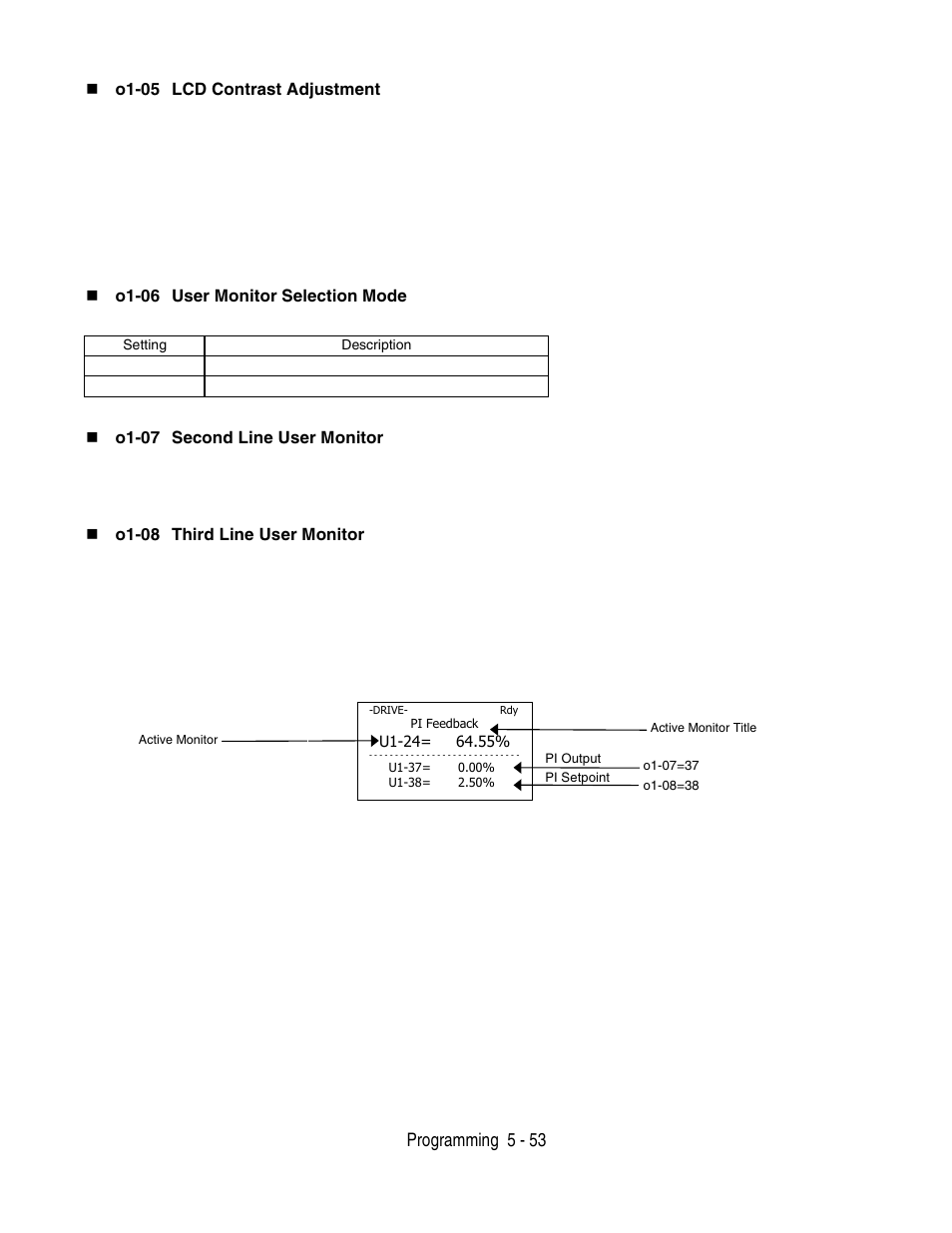 Programming 5 - 53 | Yaskawa P7 Drive User Manual User Manual | Page 137 / 252