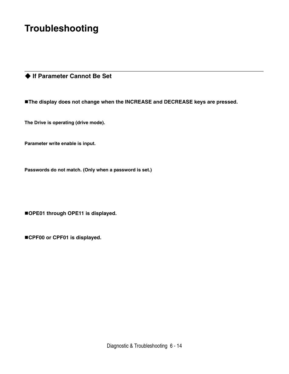 Troubleshooting, Troubleshooting -14 | Yaskawa P7 Drive User Manual User Manual | Page 158 / 252