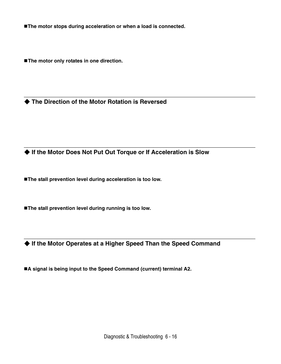 The direction of the motor rotation is reversed | Yaskawa P7 Drive User Manual User Manual | Page 160 / 252