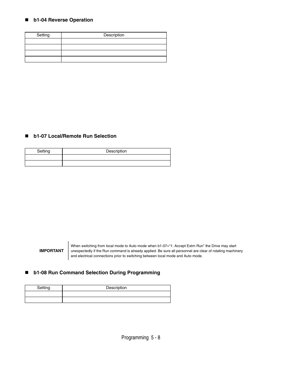 Programming 5 - 8 | Yaskawa P7 Drive User Manual User Manual | Page 92 / 252
