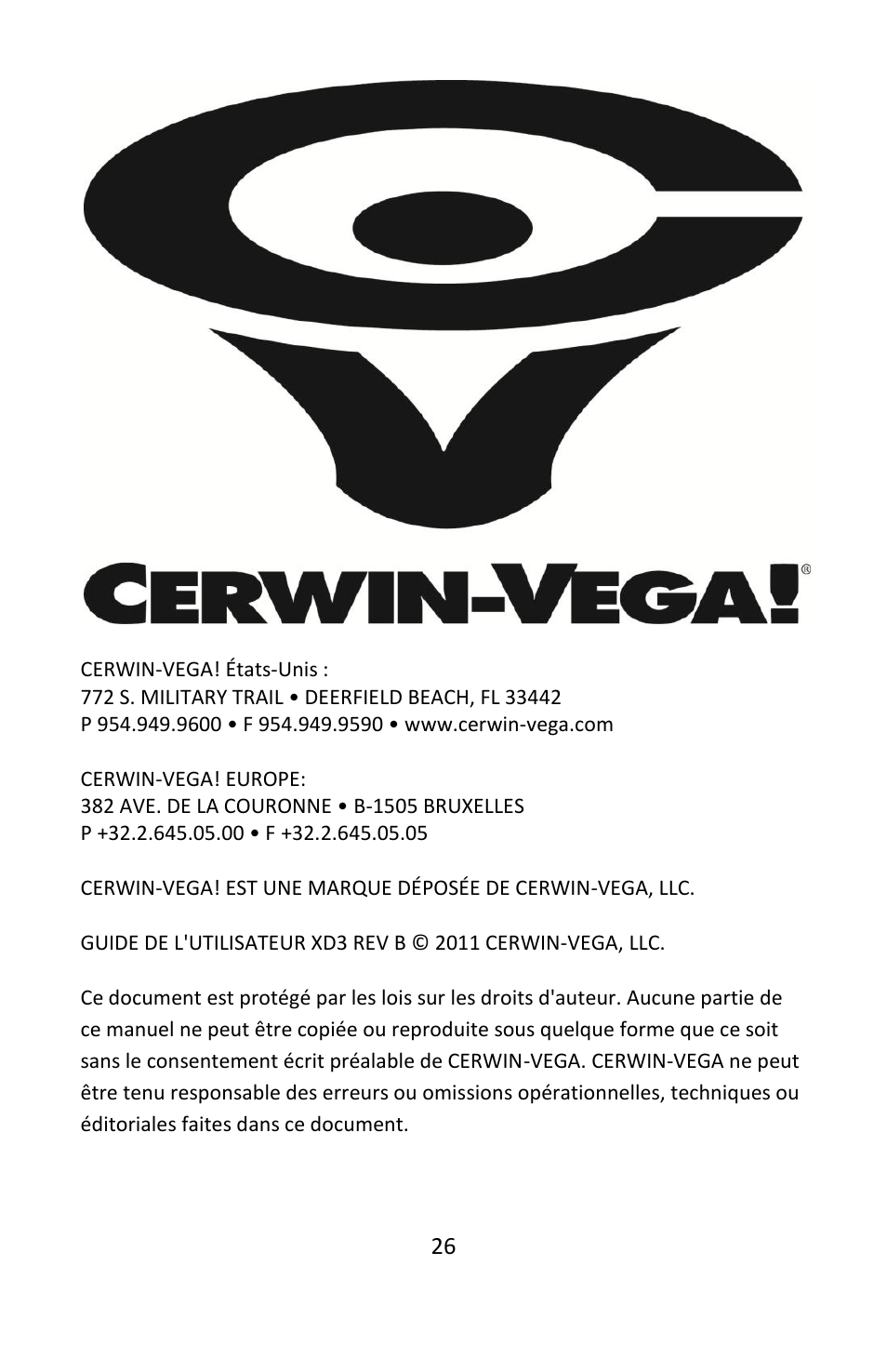 Cerwin-Vega POWERED DESKTOP XD3 User Manual | Page 27 / 53