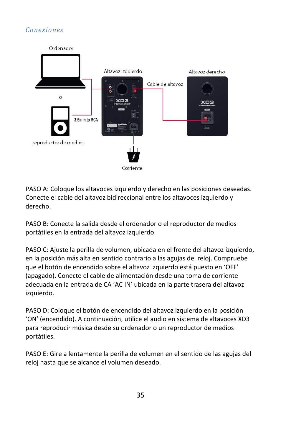 Cerwin-Vega POWERED DESKTOP XD3 User Manual | Page 36 / 53