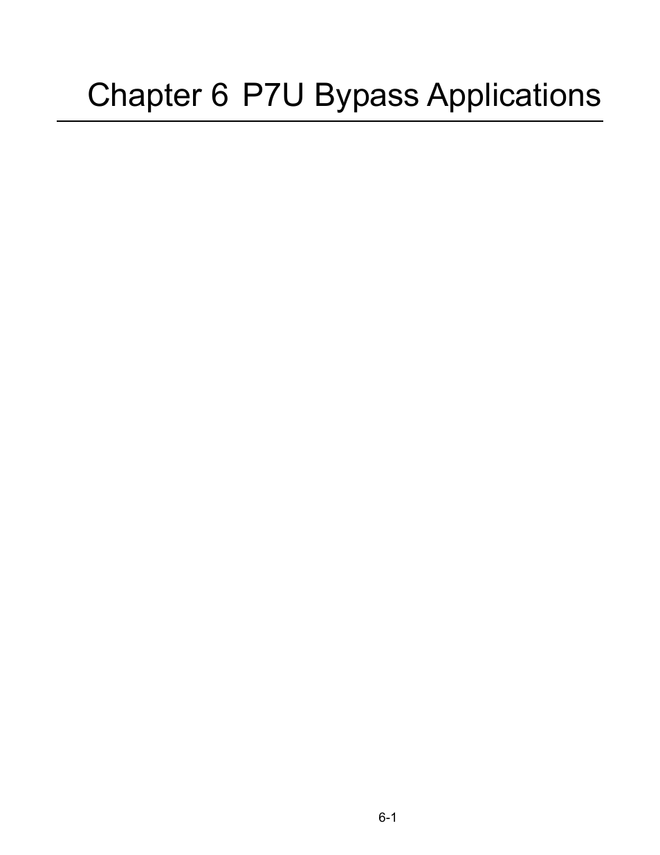 Chapter 6 p7u bypass applications | Yaskawa P7 Metasys N2 User Manual | Page 35 / 53