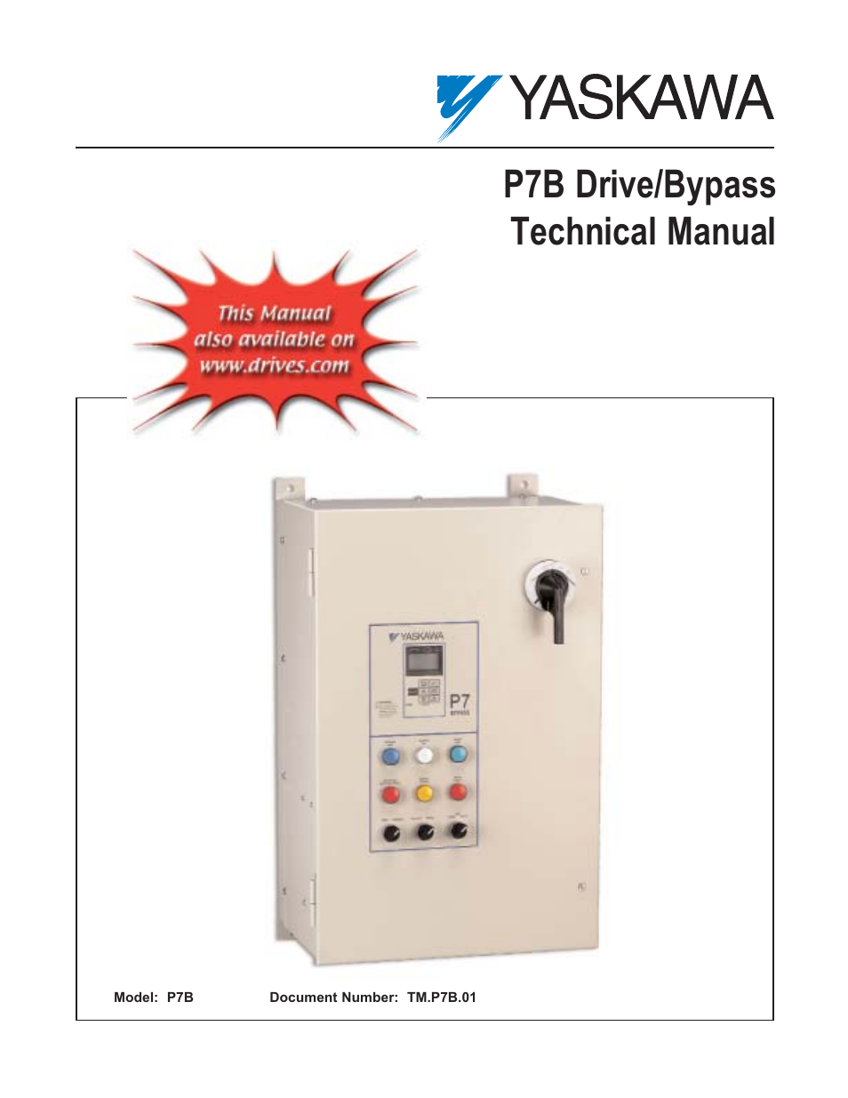 Yaskawa P7B Drive Bypass User Manual | 291 pages