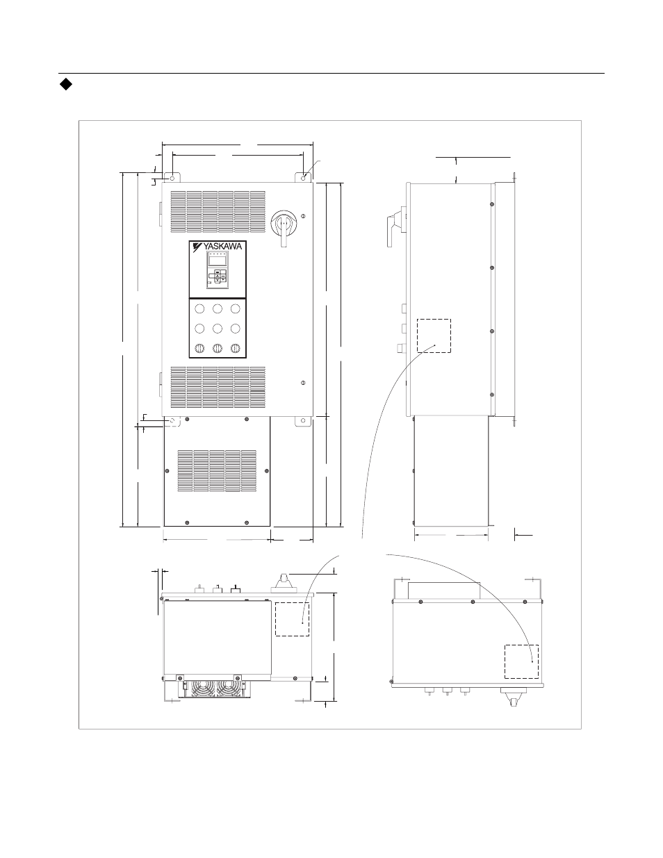 Physical installation 1 - 18 | Yaskawa P7B Drive Bypass User Manual | Page 30 / 291