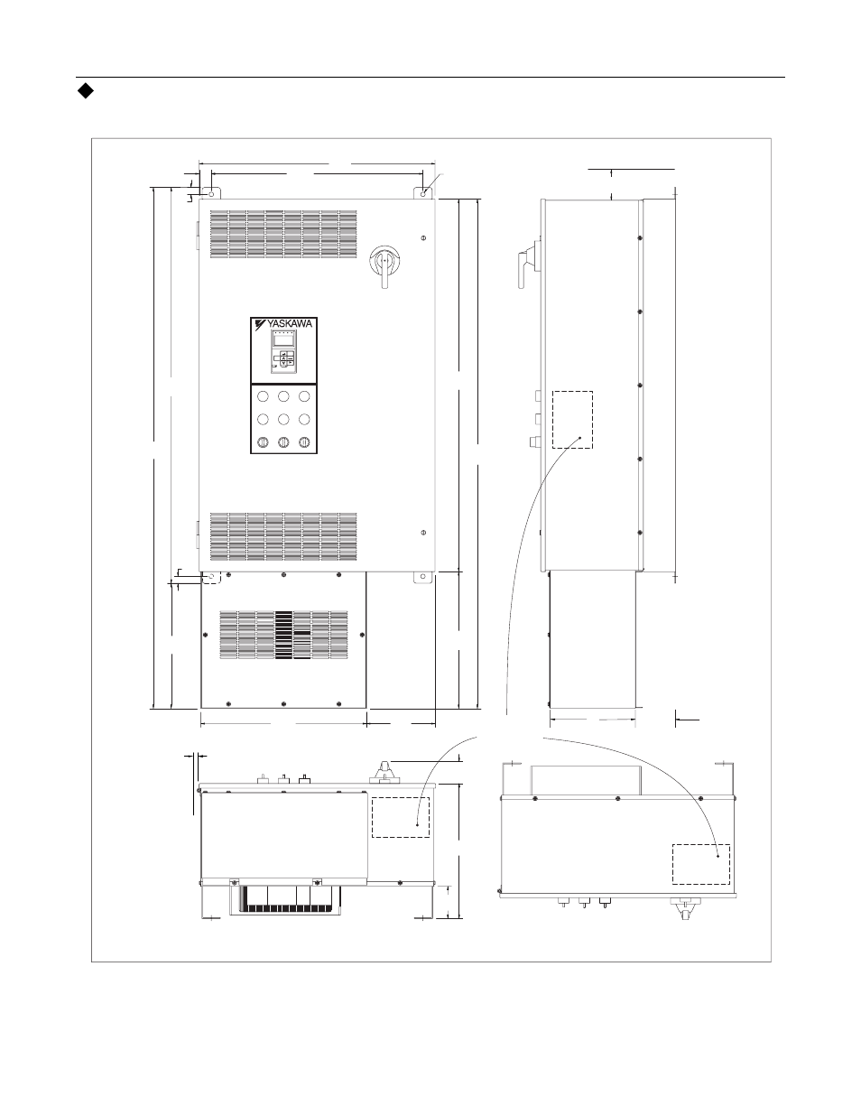 Physical installation 1 - 20 | Yaskawa P7B Drive Bypass User Manual | Page 32 / 291