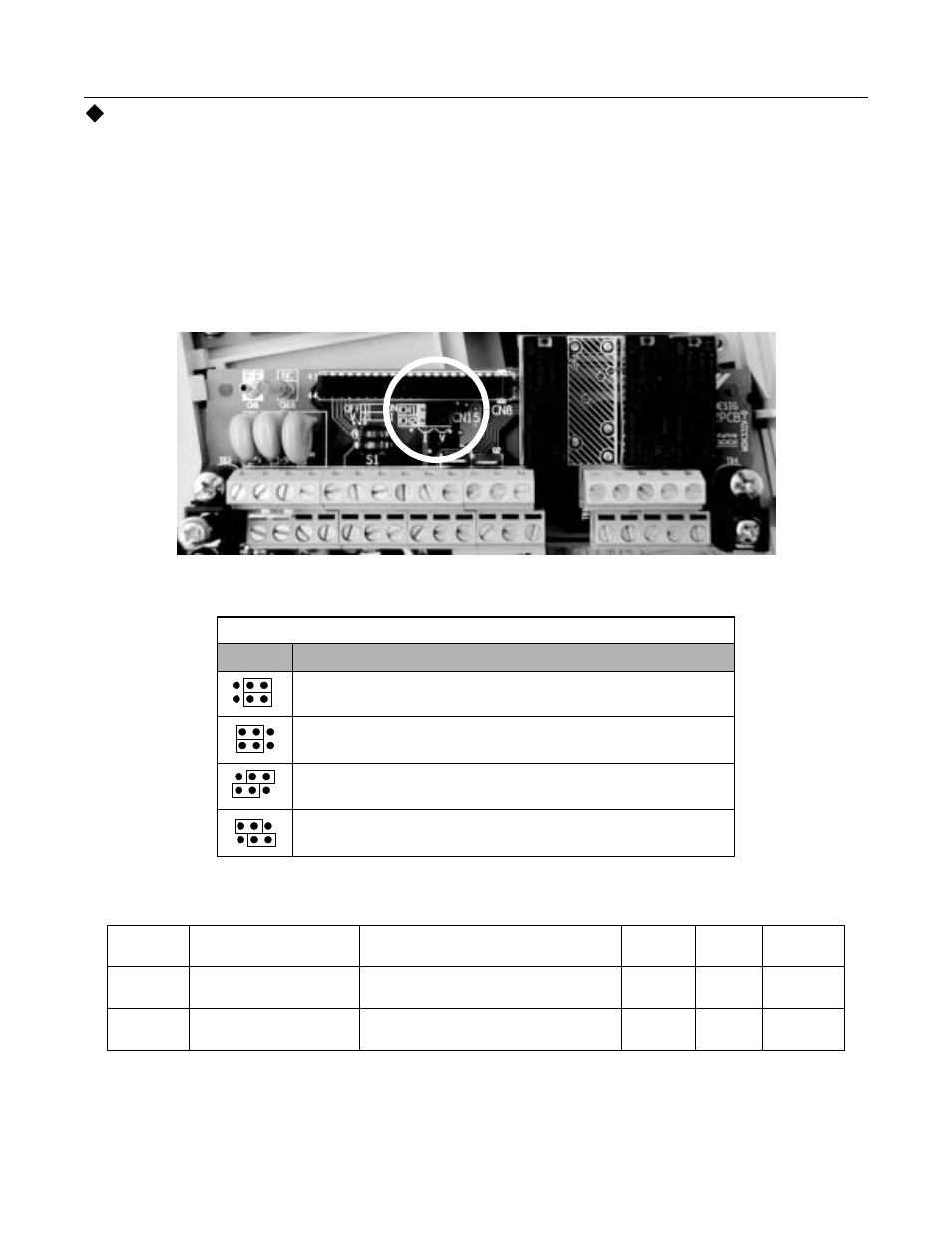 Shunt connector cn15, Electrical installation 2 - 17 | Yaskawa P7B Drive Bypass User Manual | Page 55 / 291