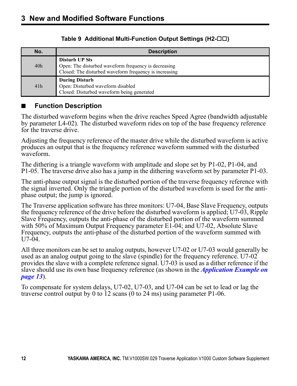 Yaskawa V1000 Traverse Application Custom User Manual | Page 12 / 20