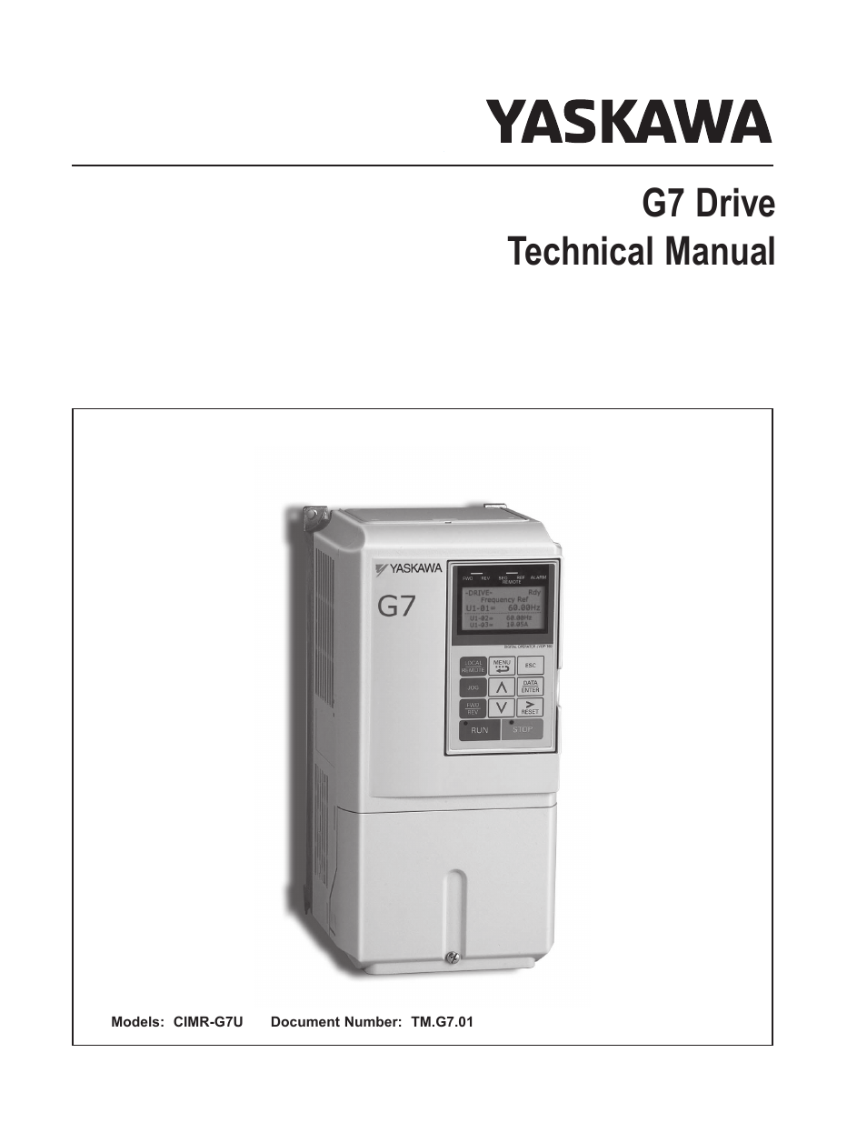 Yaskawa G7 Drive User Manual | 454 pages