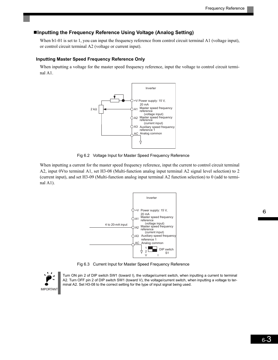 Inputting master speed frequency reference only | Yaskawa G7 Drive User Manual | Page 220 / 454