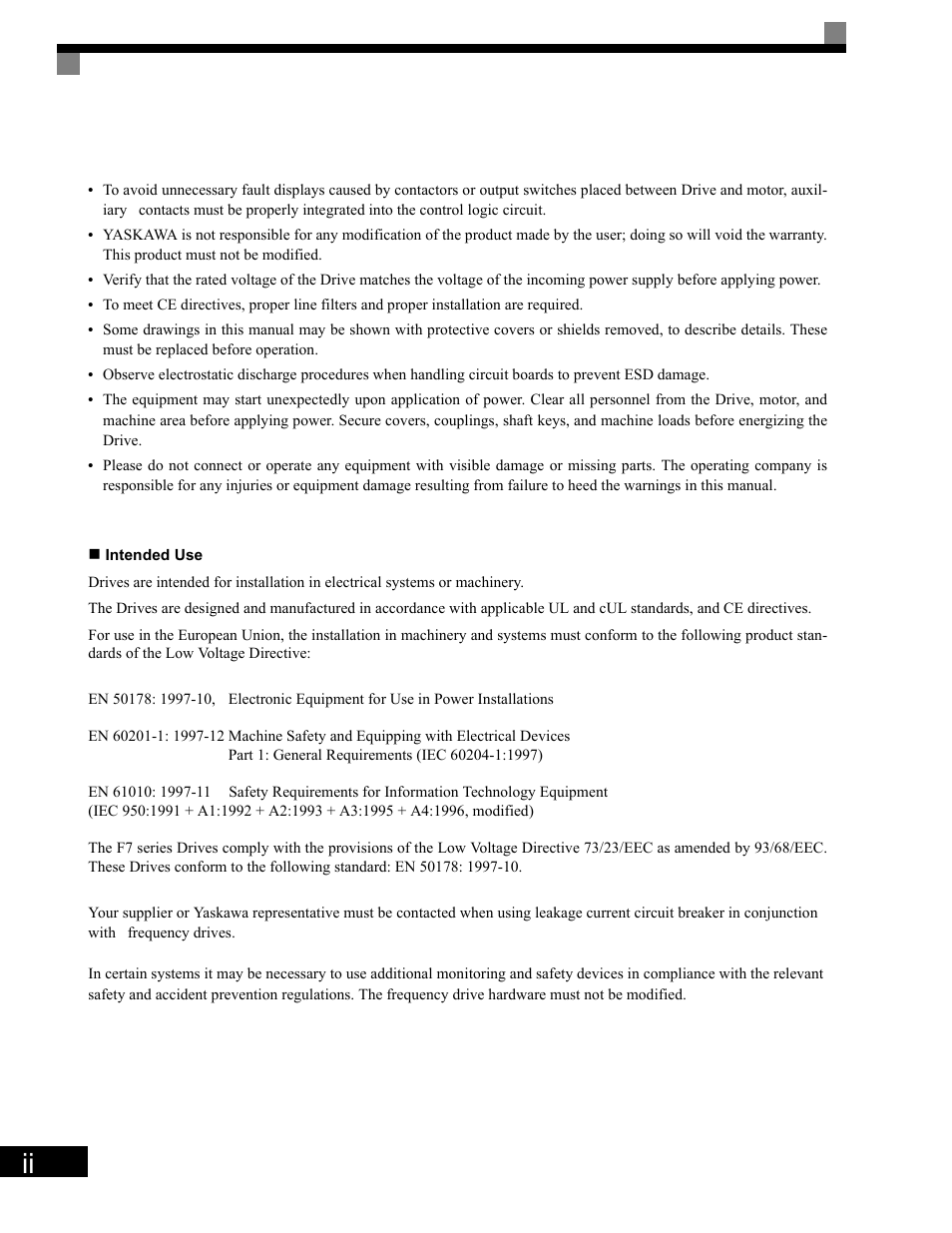 Yaskawa G7 Drive User Manual | Page 3 / 454