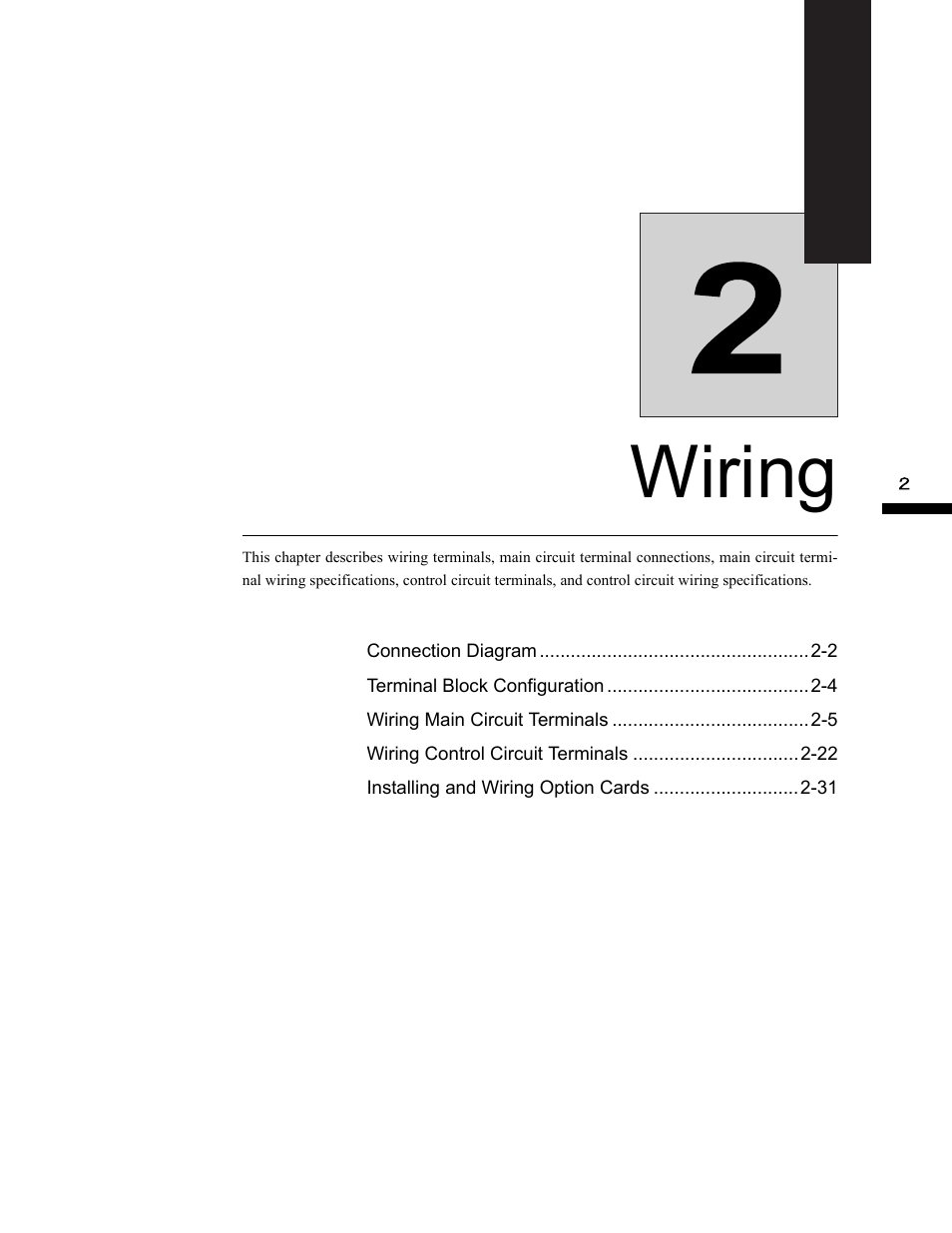 Wiring | Yaskawa G7 Drive User Manual | Page 32 / 454