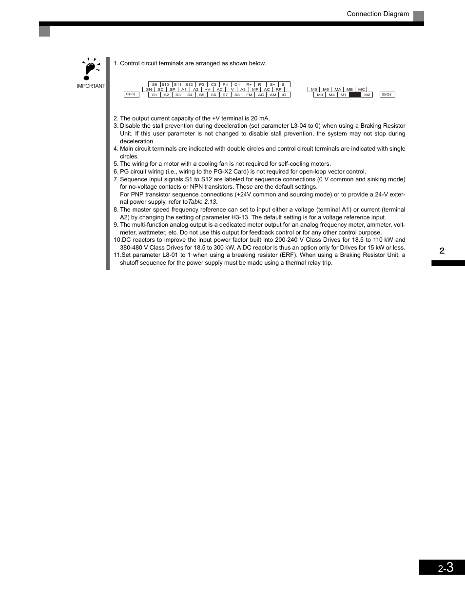 Connection diagram | Yaskawa G7 Drive User Manual | Page 34 / 454