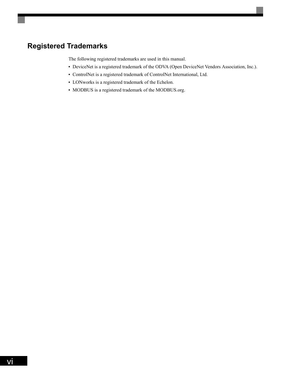 Registered trademarks | Yaskawa G7 Drive User Manual | Page 7 / 454