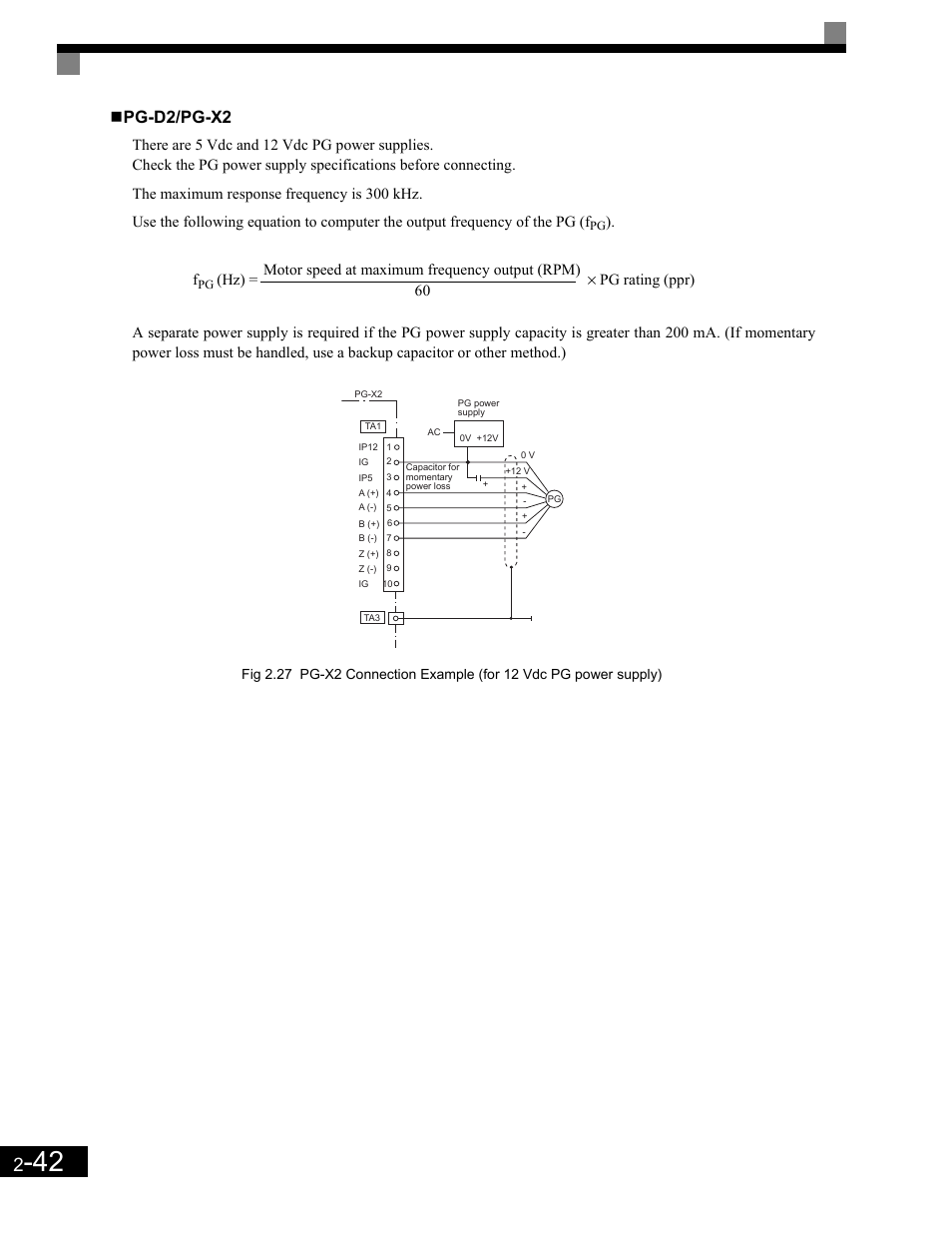 Pg-d2/pg-x2 | Yaskawa G7 Drive User Manual | Page 73 / 454