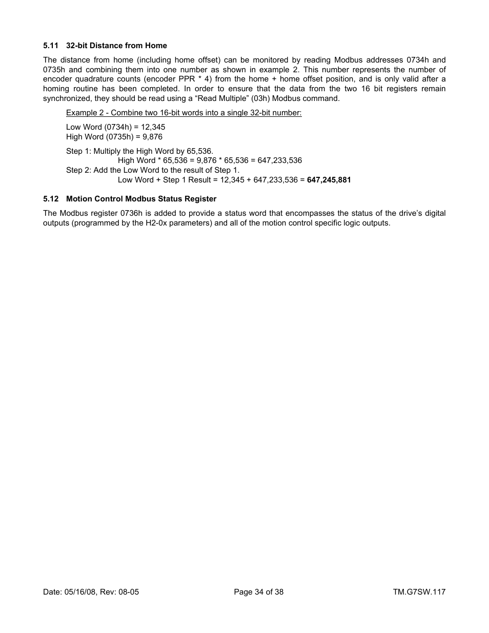 Yaskawa Motion Control G7 Drive Software User Manual | Page 34 / 38