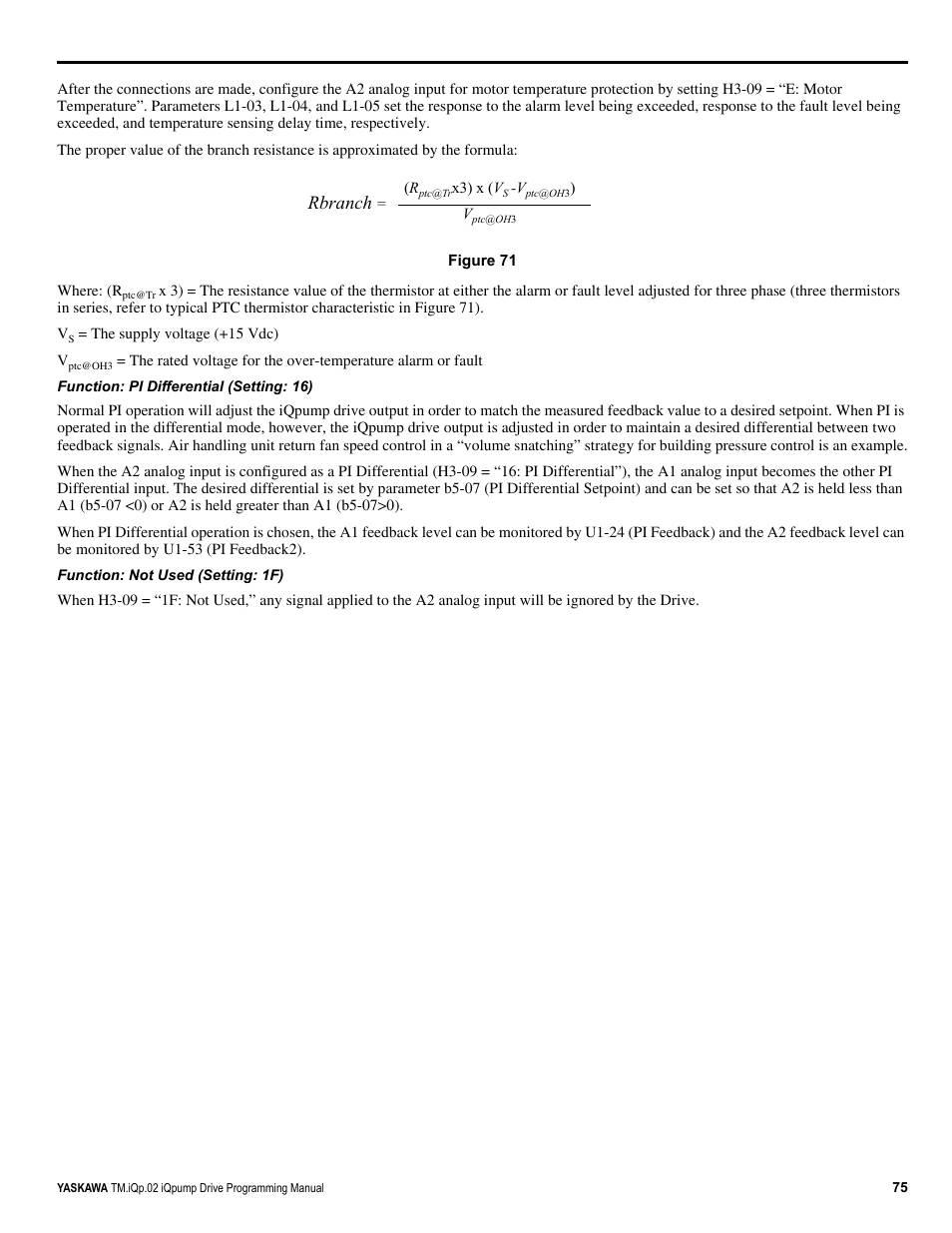 Rbranch | Yaskawa iQpump Programming Manual User Manual | Page 75 / 210