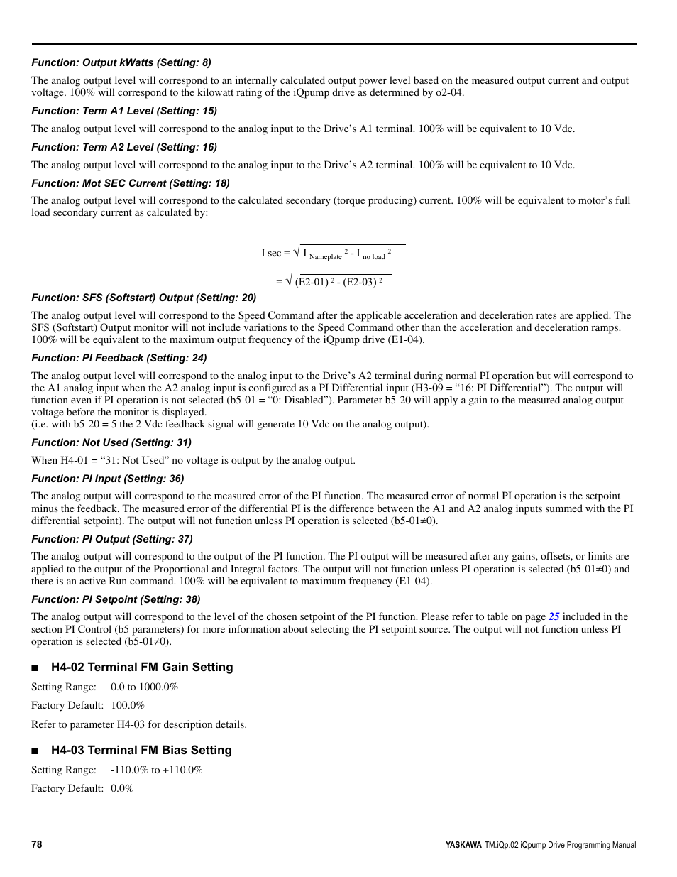 Yaskawa iQpump Programming Manual User Manual | Page 78 / 210