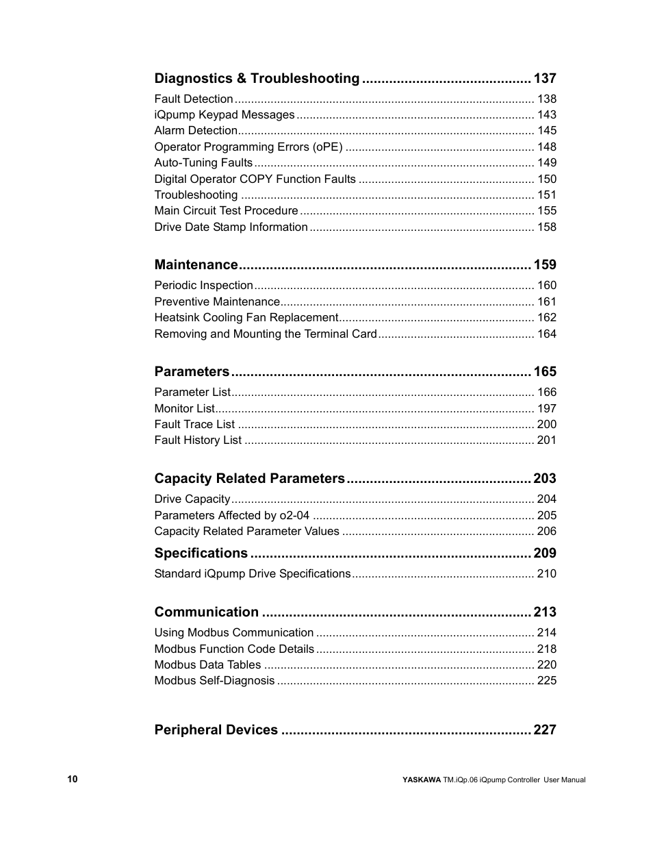 Yaskawa iQpump Controller User Manual User Manual | Page 10 / 266