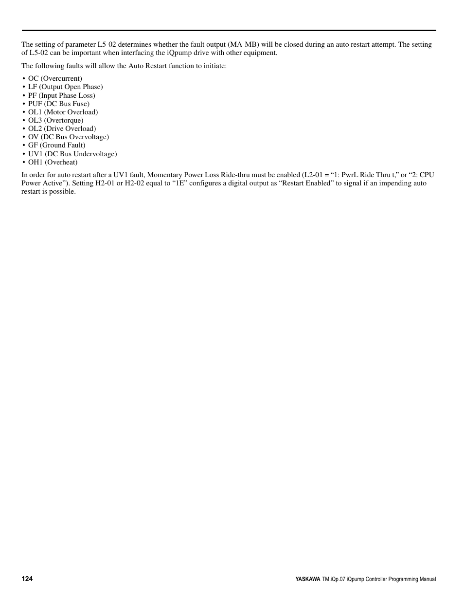 Yaskawa iQpump Controller Programming Manual User Manual | Page 124 / 302