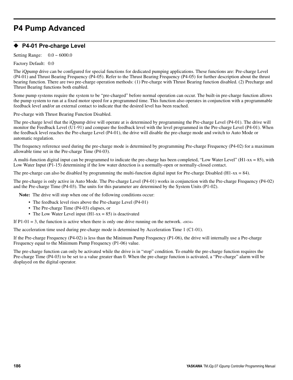 P4 pump advanced | Yaskawa iQpump Controller Programming Manual User Manual | Page 186 / 302