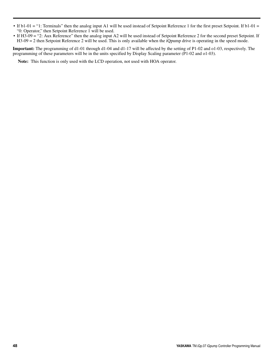Yaskawa iQpump Controller Programming Manual User Manual | Page 48 / 302
