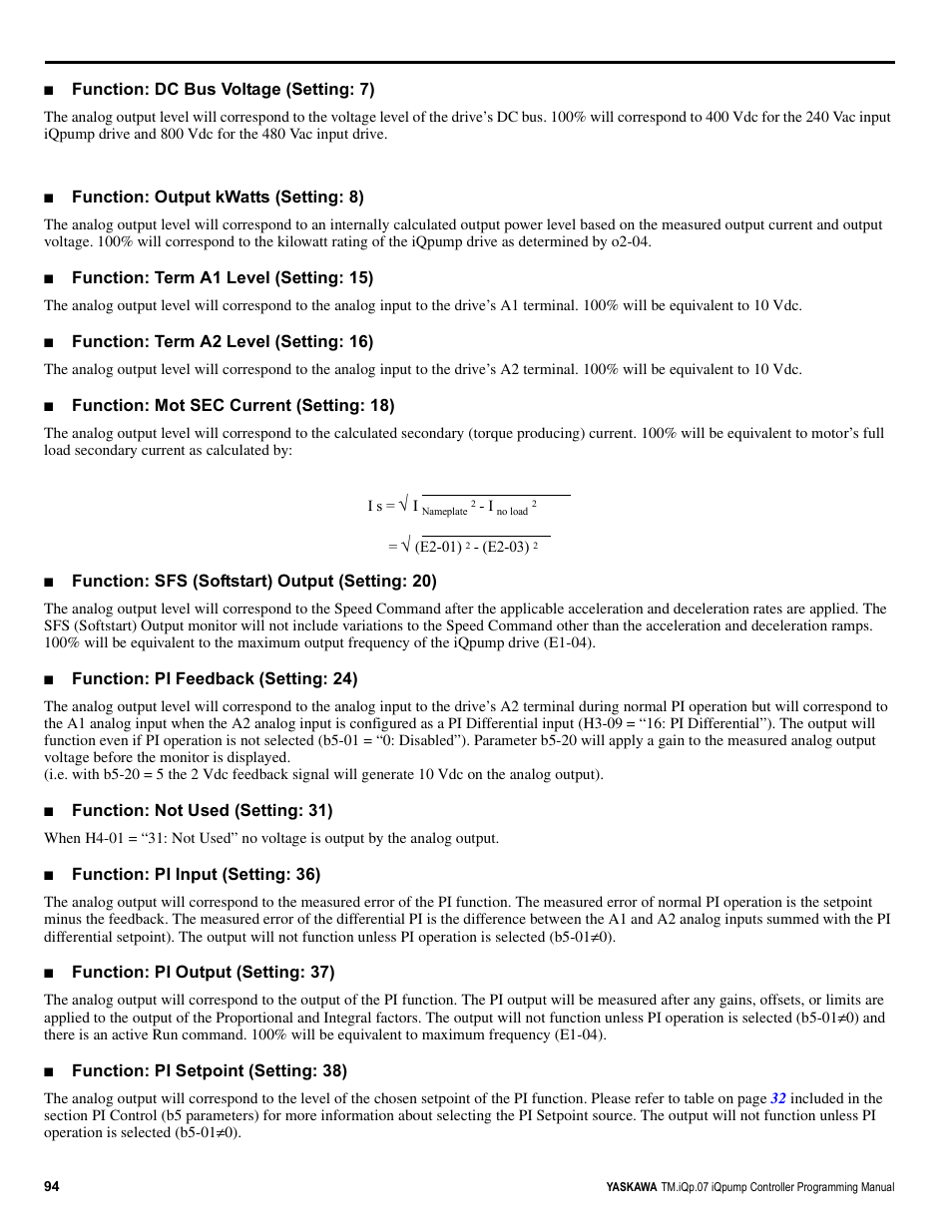 Yaskawa iQpump Controller Programming Manual User Manual | Page 94 / 302
