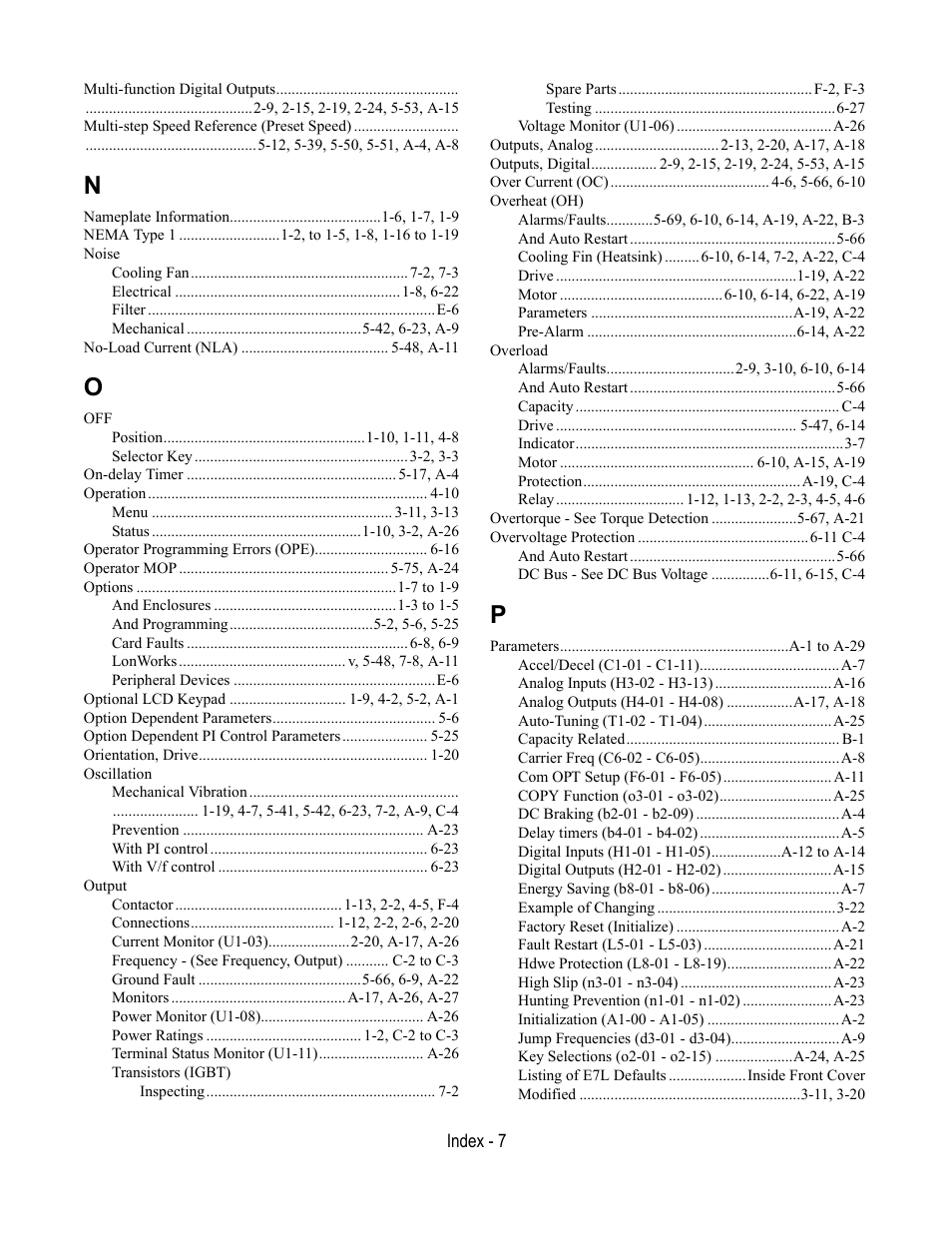 Yaskawa E7L Drive Bypass User Manual | Page 297 / 302